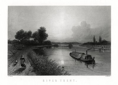 A Trent folyó, Anglia, 1883. alkotó: A. Willmore
