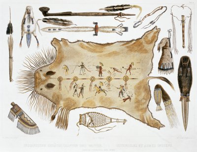 "Indiai edények és fegyverek", 1843 alkotó: A Zschokke
