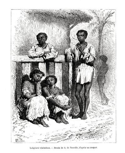 Őslakosok, Venezuela, 19. század alkotó: A. de Neuville