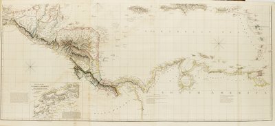 A Nyugat-Indiák és a spanyol uradalmak diagramja Észak-Amerikában alkotó: Aaron Arrowsmith