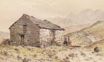 Kunyhó Ghorphwysfa-ban, Észak-Wales (chromolitho) alkotó: Aaron Edwin Penley