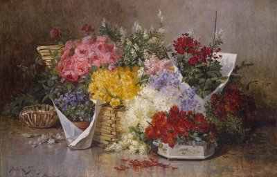 Virágcsendélet (olaj, vászon) alkotó: Abbott Fuller Graves