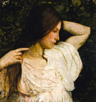 Haját rendező lány, 1918-1919. alkotó: Abbott Handerson Thayer