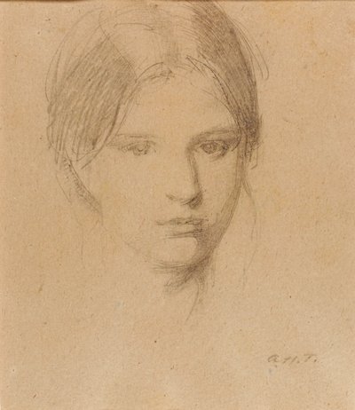 A művész lánya, Mary portréja alkotó: Abbott Handerson Thayer