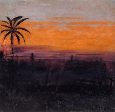 The Sky Simulated by Red Flamingoes, tanulmány a Concealing Coloration in the Animal Kingdom című könyvhöz alkotó: Abbott Handerson Thayer