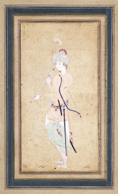 Egy fiatal íjász c. 1580 alkotó: Abd Allah Musawwir