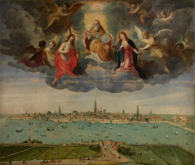 Antwerpen és a Vlaams Hoofd 1600-ban, 1600 körül (olaj, panel) alkotó: Abel Grimmer or Grimer