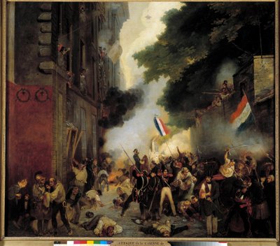 Az 1830-as forradalom epizódja, július napja: A Babylon Street-i laktanya támadása július 29-én alkotó: Abel Lordon
