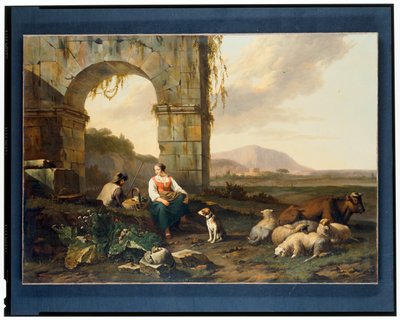Itanllia táj pásztorokkal alkotó: Abraham Jansz Begeyn
