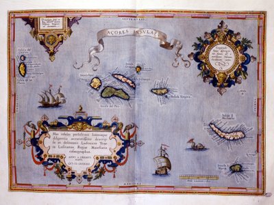 Az Azori-szigetek Ortelius atlasza szerint alkotó: Abraham (after) Ortelius