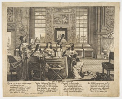 A bolond szüzek beszélgetnek, a 17. század közepe és vége. alkotó: Abraham Aubry