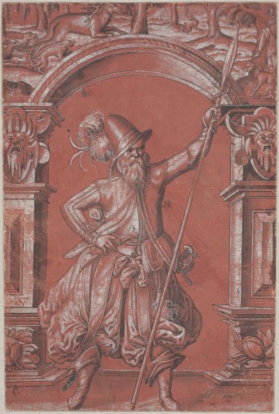 Svájci gárda díszív előtt (recto) alkotó: Abraham Bickhart