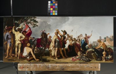 Koronázási jelenet (olaj, fa) alkotó: Abraham Bloemaert