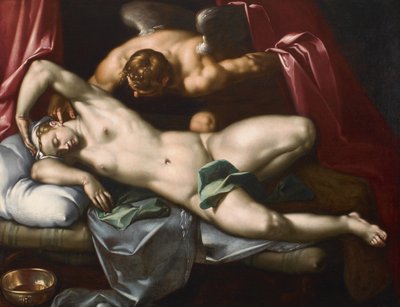 Ámor meglátogatja a Psychét éjjel, 1590 körül. alkotó: Abraham Bloemaert