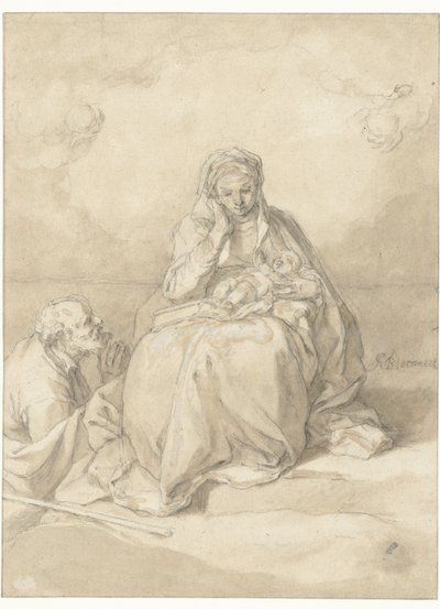 A Szent Család alkotó: Abraham Bloemaert