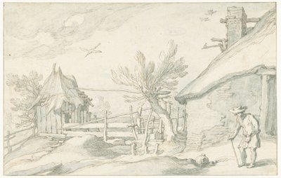 Udvar gazdasággal és istállóval alkotó: Abraham Bloemaert