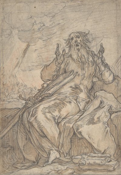 Ülő Szent Pál, megtérésével a háttérben, 16. század vége-17. század közepe. alkotó: Abraham Bloemaert