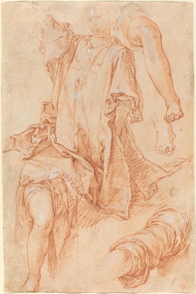 Lábak és drapériák tanulmányozása [recto] alkotó: Abraham Bloemaert