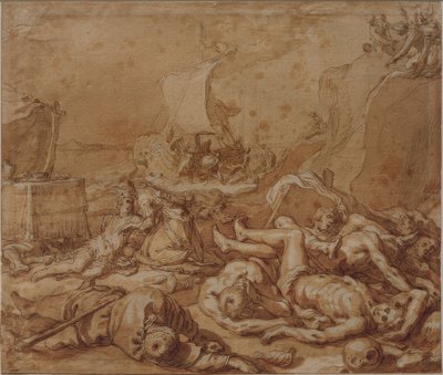 Theagenes és Chariclea a hajótörés után alkotó: Abraham Bloemaert
