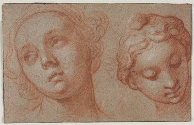 Két női fej, 17. század első fele. alkotó: Abraham Bloemaert