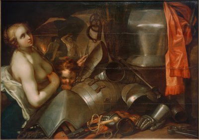 Vénusz és Ámor a vulkán kovácsművében alkotó: Abraham Bloemaert