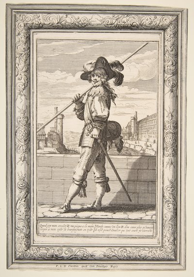 Egy Pikeman, 1632. alkotó: Abraham Bosse
