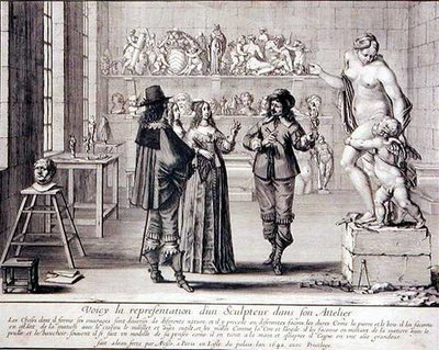 Egy szobrász a műtermében (metszet) alkotó: Abraham Bosse