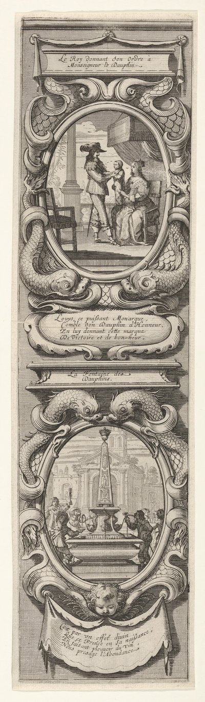 Allegóriák a Dauphin születésének tiszteletére, kb. 1638. alkotó: Abraham Bosse