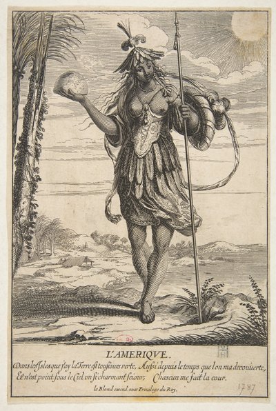 Amerika LAmerique. alkotó: Abraham Bosse