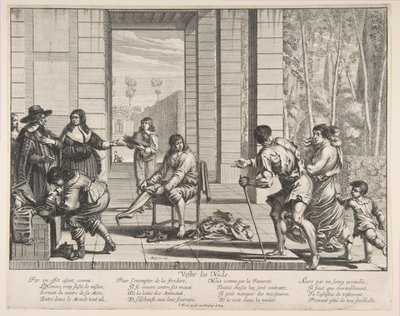 Ruházati koldusok, 1635. alkotó: Abraham Bosse