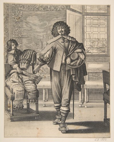 Udvarmester Következő edikt a feleslegesség ellen ruhában Le Courtisan suivant le..., 17. század közepe. alkotó: Abraham Bosse