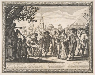Tánc a Falu téren, kb. 1633. alkotó: Abraham Bosse