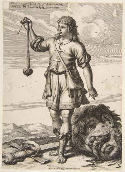 Dávid Góliát fejével, 1651. alkotó: Abraham Bosse