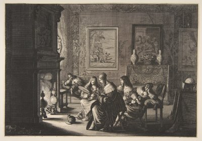 Foolish Virgins Sleeping (Az ostoba szüzek szundítanak, miközben a vőlegény érkezésére várnak) alkotó: Abraham Bosse