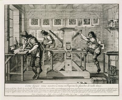 Francia nyomda, 1642 alkotó: Abraham Bosse