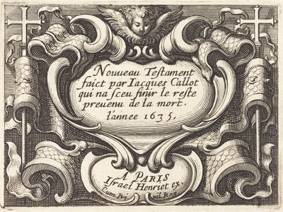 Callot "The New Testament" című művének előlapja alkotó: Abraham Bosse