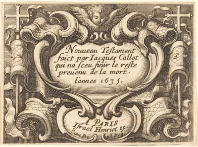 Callot "The New Testament" című művének előlapja alkotó: Abraham Bosse