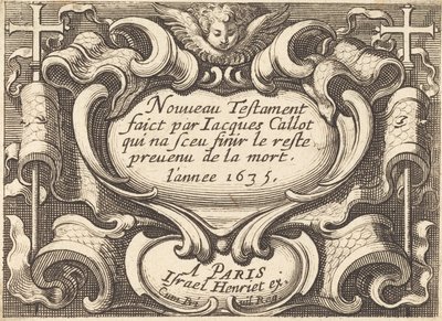 Callot "The New Testament" című művének előlapja alkotó: Abraham Bosse