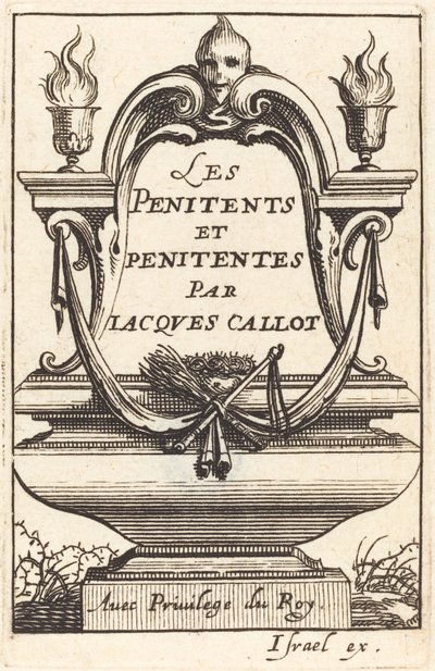 Előlap Callot "The Penitents" című művéhez alkotó: Abraham Bosse