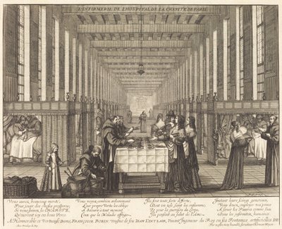 A Kórház de la Charite de Paris Kórháza alkotó: Abraham Bosse