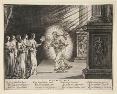 A bölcs szüzek: A bolond szüzek (7-ből 6 a sorozatban) alkotó: Abraham Bosse