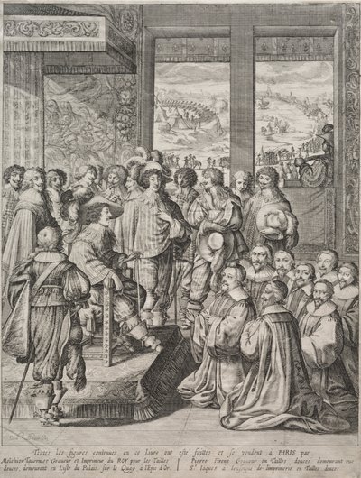 XIII. Lajos bírák kinevezését kapja alkotó: Abraham Bosse