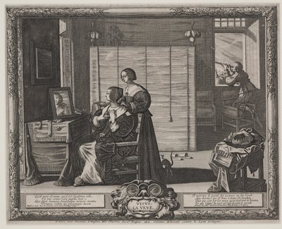 Látvány (La Veue), 1635-38 körül (metszet és rézkarc) alkotó: Abraham Bosse