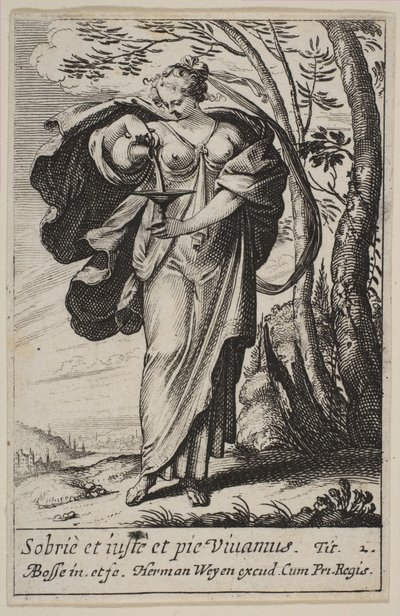 Mértékletesség, 1636. alkotó: Abraham Bosse