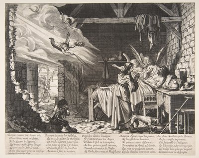 Lázár halála, 1620-76. alkotó: Abraham Bosse