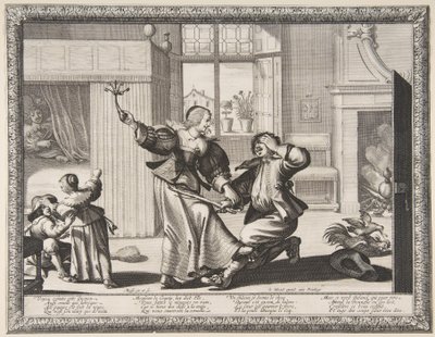 The Husband-Beater, 1633 körül (rézkarc és metszet) alkotó: Abraham Bosse