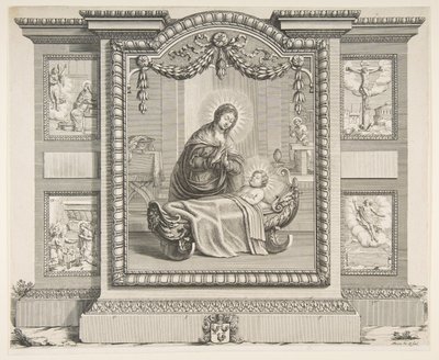 Születés az Angyali üdvözlet jeleneteivel, A pásztorok imádása, A keresztesek..., 1620-76. alkotó: Abraham Bosse