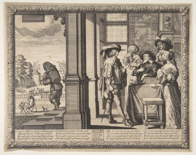 A tékozló fiú elhagyja otthonát, kb. 1636. alkotó: Abraham Bosse