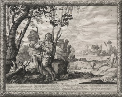 A tékozló fiú: A disznókat gondozó tékozló fiú. alkotó: Abraham Bosse