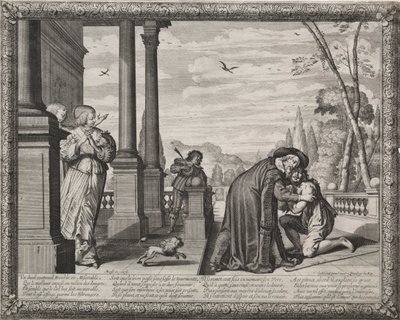 A tékozló fiú: A tékozló fiú visszatérése alkotó: Abraham Bosse